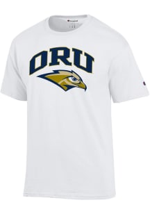 Champion Oral Roberts Golden Eagles White Arch Mascot Short Sleeve T Shirt