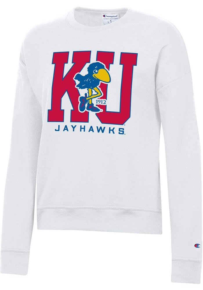 Shops Champion University Of Kansas JayHawk Crew Neck Sweatshirt