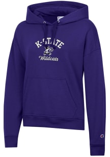 Champion K-State Wildcats Womens Purple Powerblend Hooded Sweatshirt