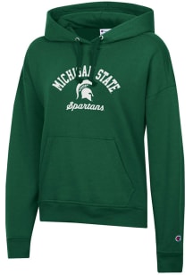 Champion Michigan State Spartans Womens Green Powerblend Hooded Sweatshirt