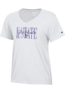 Champion K-State Wildcats Womens White Core Short Sleeve T-Shirt