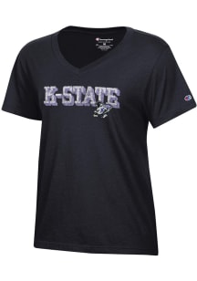 Champion K-State Wildcats Womens Black Core Short Sleeve T-Shirt