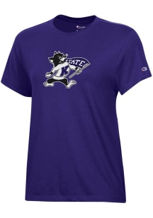 Champion K-State Wildcats Womens Purple Core Short Sleeve T-Shirt