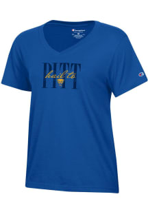 Champion Pitt Panthers Womens Blue Core Short Sleeve T-Shirt