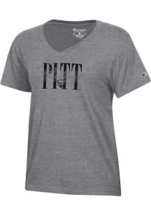 Champion Pitt Panthers Womens Grey Core Short Sleeve T-Shirt