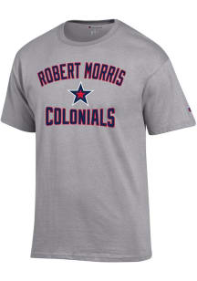 Champion Robert Morris Colonials Grey Number 1 Short Sleeve T Shirt