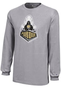 Champion Purdue Boilermakers Youth Grey Mascot Long Sleeve T-Shirt