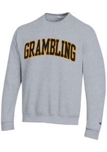 Champion Grambling State Tigers Mens Grey Twill Long Sleeve Crew Sweatshirt