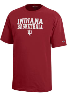 Champion Indiana Hoosiers Youth Cardinal Basketball Short Sleeve T-Shirt