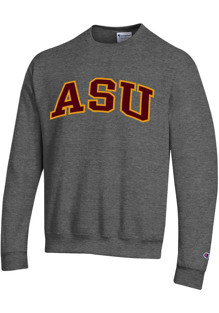 Champion Arizona State Sun Devils Mens CHARCOAL Arch Twill Crew