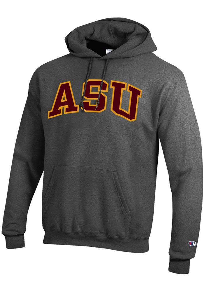 Champion Arizona State Sun Devils Mens CHARCOAL Arch Twill Hoodie
