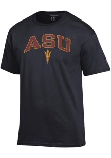 Champion Arizona State Sun Devils Black Arch Mascot Short Sleeve T Shirt