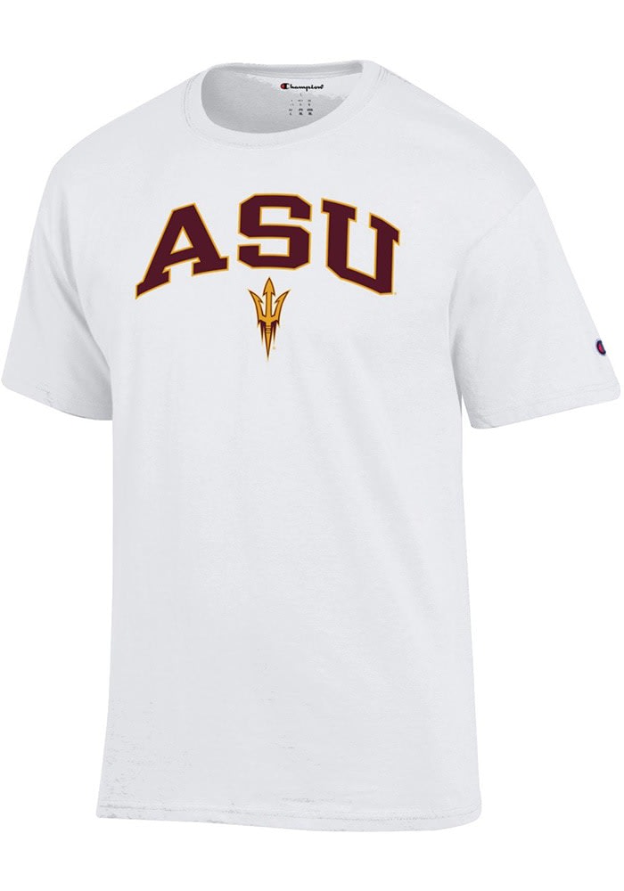 Champion Arizona State Sun Devils White Arch Mascot Short Sleeve T