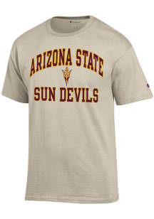 Champion Arizona State Sun Devils Oatmeal Number One Short Sleeve T Shirt