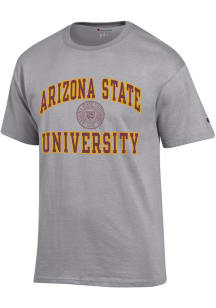 Champion Arizona State Sun Devils Grey Number One Seal Short Sleeve T Shirt
