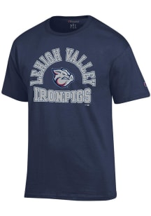 Champion Lehigh Valley Ironpigs Navy Blue Jersey Short Sleeve T Shirt