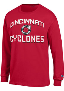 Champion Cincinnati Cyclones Red Heart and Soul Long Sleeve T Shirt