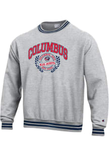 Champion Columbus Blue Jackets Mens Grey Reverse Weave Long Sleeve Fashion Sweatshirt