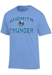 Champion Wichita Thunder Light Blue Primary Logo Short Sleeve T Shirt