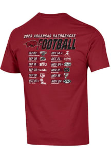 Champion Arkansas Razorbacks Cardinal 2023 Football Schedule Short Sleeve T Shirt