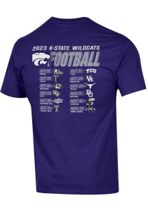 Champion K-State Wildcats Purple 2023 Football Schedule Short Sleeve T Shirt