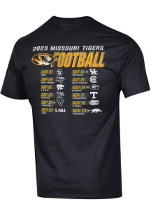 Champion Missouri Tigers Black 2023 Football Schedule Short Sleeve T Shirt