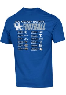 Champion Kentucky Wildcats Blue 2023 Football Schedule Short Sleeve T Shirt