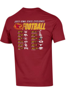 Champion Iowa State Cyclones Cardinal 2023 Football Schedule Short Sleeve T Shirt