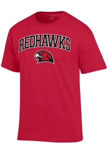 Champion Miami RedHawks Red Arch Mascot Short Sleeve T Shirt