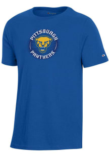 Champion Pitt Panthers Youth Blue Circle Mascot Short Sleeve T-Shirt