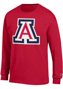 Champion Arizona Wildcats Red Primary Team Logo Long Sleeve T Shirt