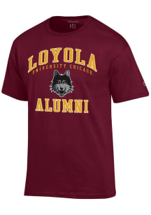 Champion Loyola Ramblers Maroon Number One Alumni Short Sleeve T Shirt