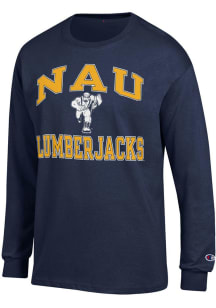 Champion Northern Arizona Lumberjacks Navy Blue Number One Long Sleeve T Shirt