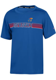 Champion Kansas Jayhawks Youth Blue Impact Short Sleeve T-Shirt
