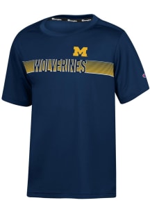 Champion Michigan Wolverines Youth Navy Blue Impact Short Sleeve T-Shirt