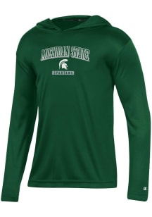 Youth Michigan State Spartans Green Champion Impact Lightweight Long Sleeve Hooded Sweatshirt