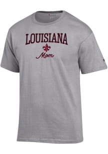Champion UL Lafayette Ragin' Cajuns Womens Grey Mom Short Sleeve T-Shirt