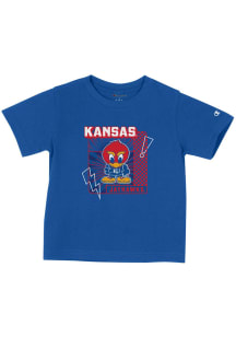Champion Kansas Jayhawks Toddler Blue Lightning Short Sleeve T-Shirt
