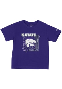 Champion K-State Wildcats Toddler Purple Lightning Short Sleeve T-Shirt