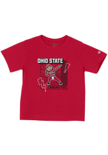 Toddler Ohio State Buckeyes Red Champion Lightning Short Sleeve T-Shirt