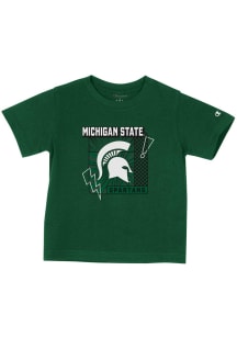 Toddler Michigan State Spartans Green Champion Lightning Short Sleeve T-Shirt