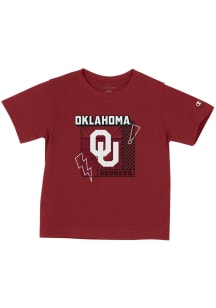 Champion Oklahoma Sooners Toddler Cardinal Lightning Short Sleeve T-Shirt