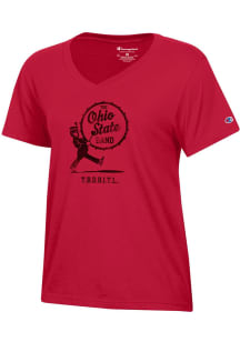 Champion Ohio State Buckeyes Womens Red TBDBITL Short Sleeve T-Shirt