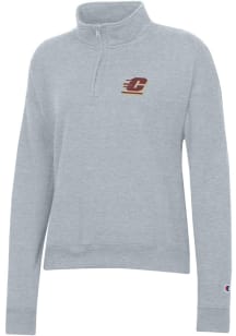 Champion Central Michigan Chippewas Womens Grey Powerblend 1/4 Zip Pullover