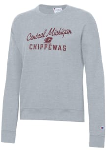 Champion Central Michigan Chippewas Womens Grey Powerblend Crew Sweatshirt