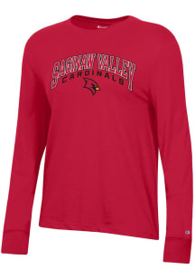 Champion Saginaw Valley State Cardinals Womens Red Core LS Tee