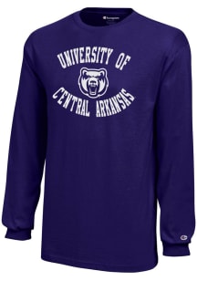 Champion Central Arkansas Bears Youth Purple No 1 Long Sleeve T-Shirt