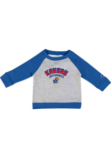 Champion Kansas Jayhawks Toddler Grey Arch Mascot Long Sleeve Crew Sweatshirt