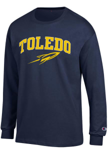 Champion Toledo Rockets Navy Blue Arch Mascot Long Sleeve T Shirt