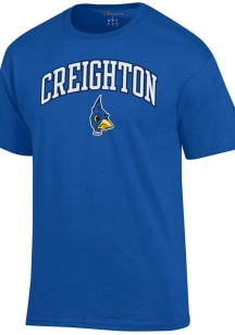 Champion Creighton Bluejays Blue Vintage Arch Mascot Short Sleeve T Shirt
